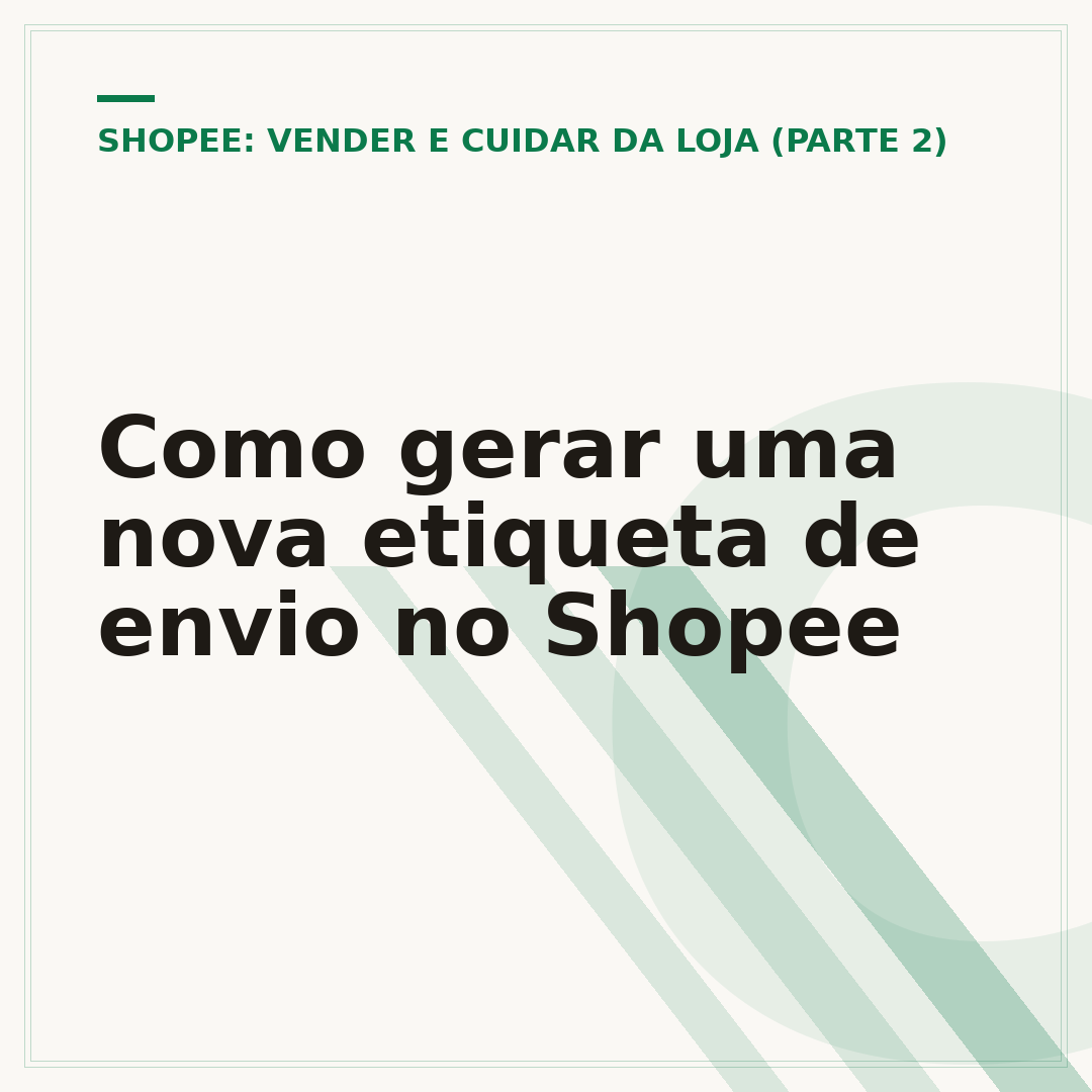 Como gerar uma nova etiqueta de envio no Shopee