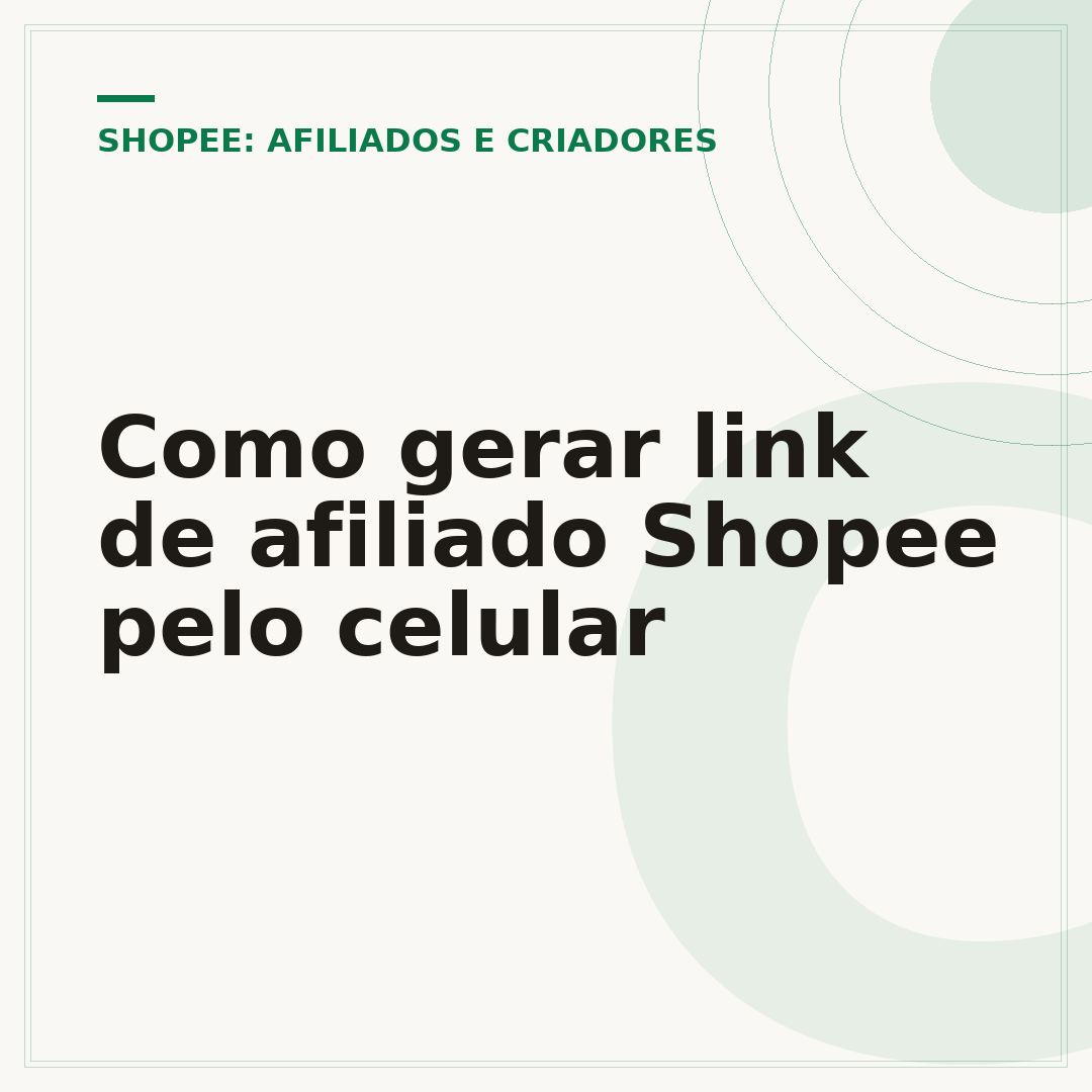 Como gerar link de afiliado Shopee pelo celular