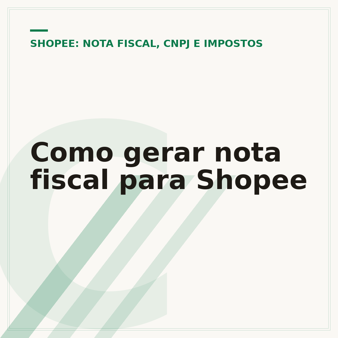 Como gerar nota fiscal para Shopee