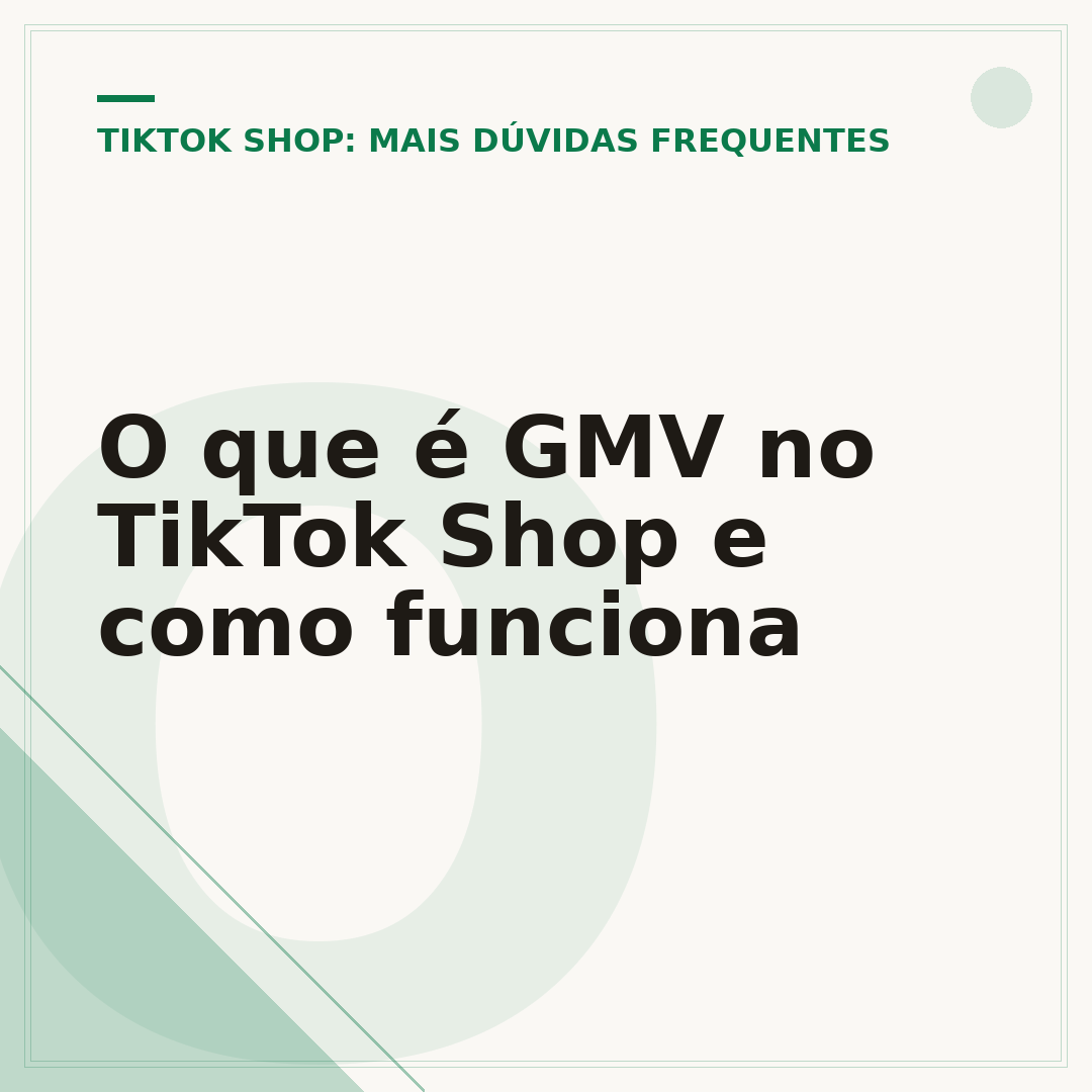 O que é GMV no TikTok Shop e como funciona