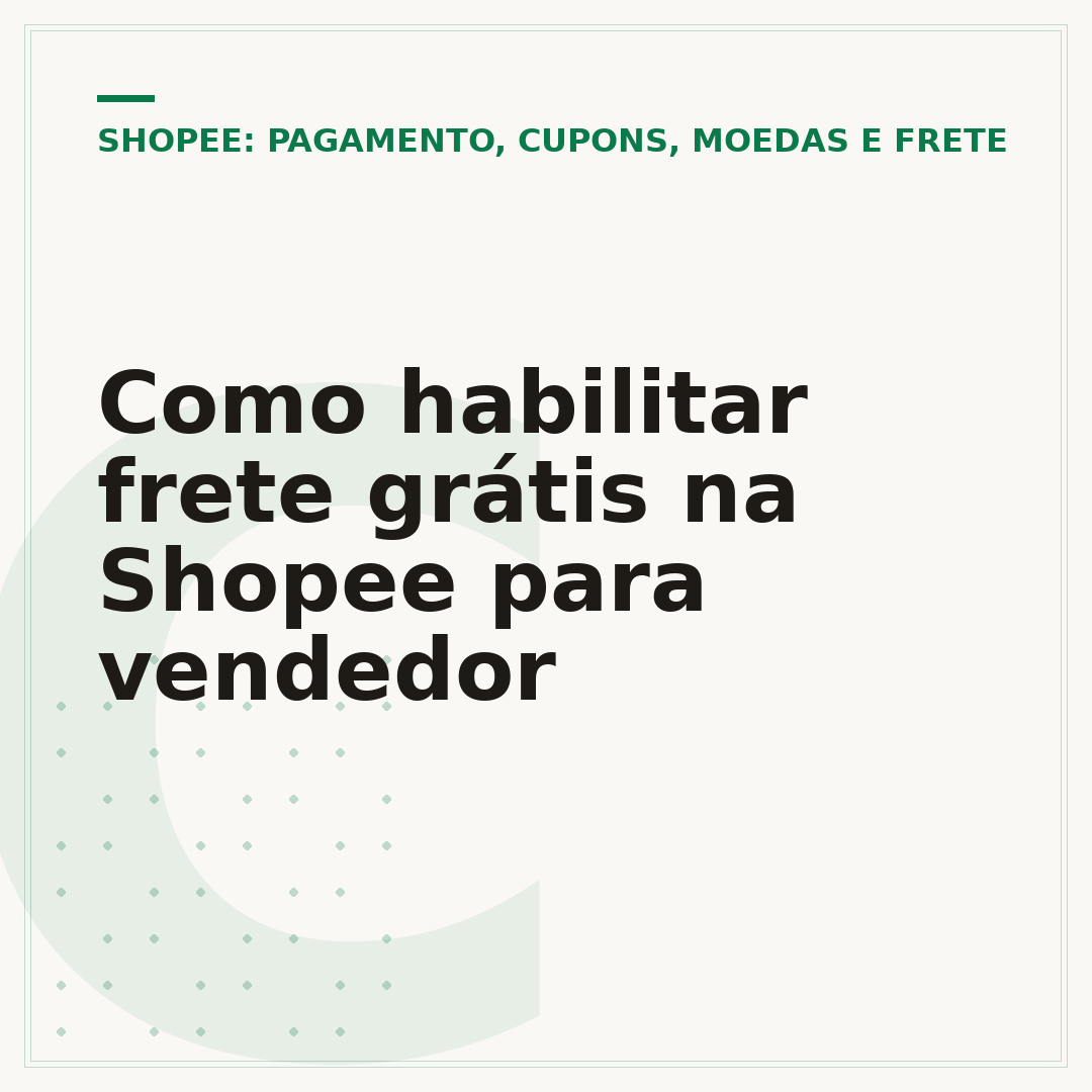 Como habilitar frete grátis na Shopee para vendedor