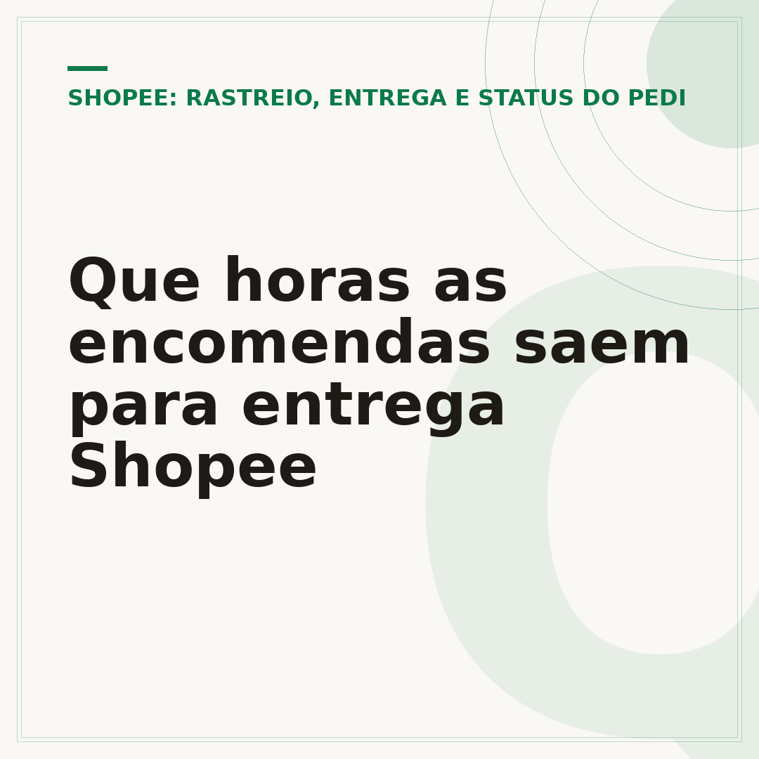 Que horas as encomendas saem para entrega Shopee
