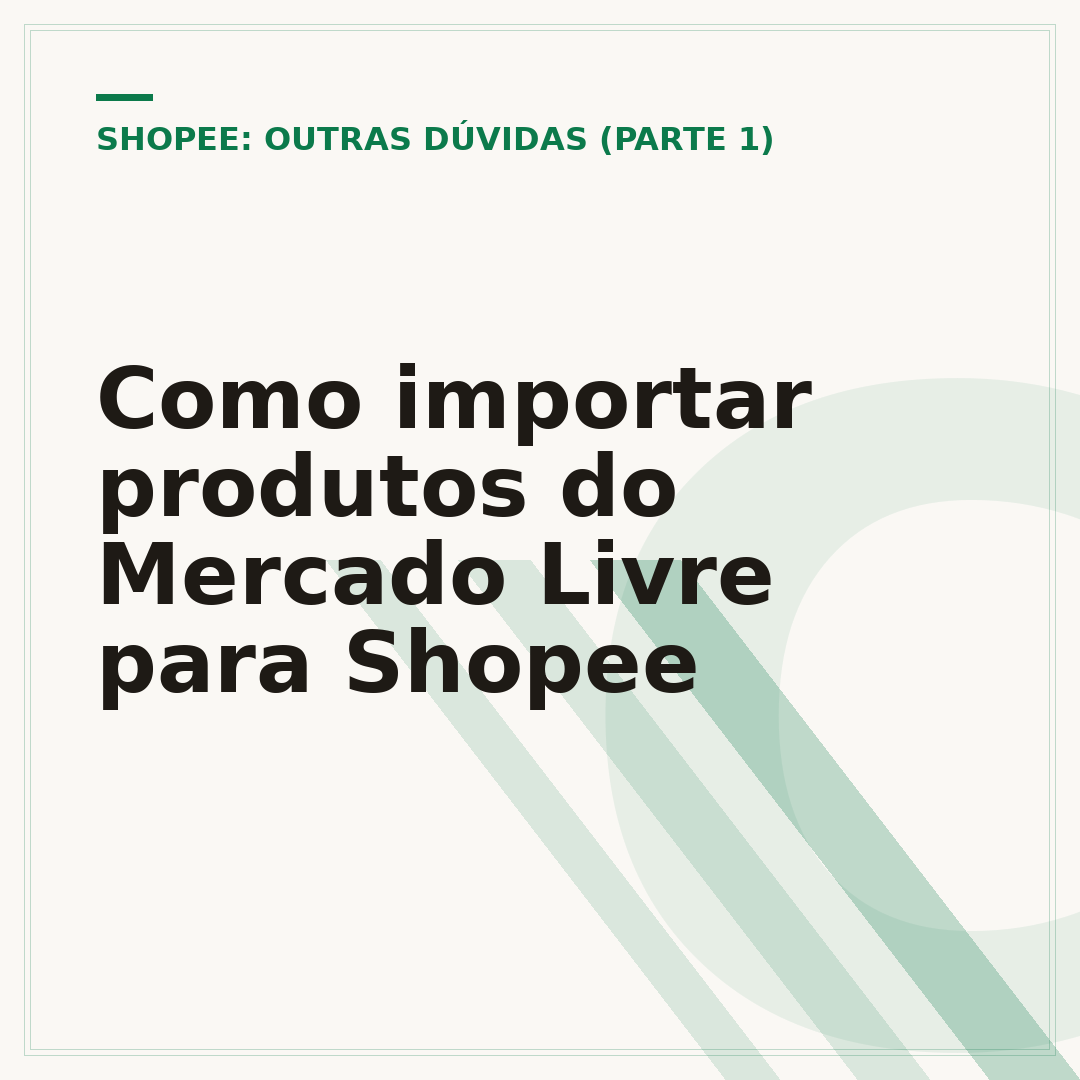 Como importar produtos do Mercado Livre para Shopee