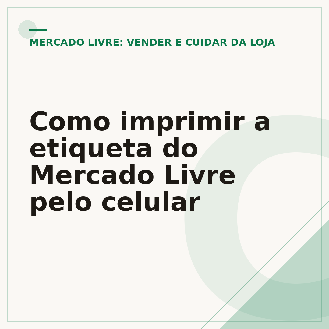 Como imprimir a etiqueta do Mercado Livre pelo celular