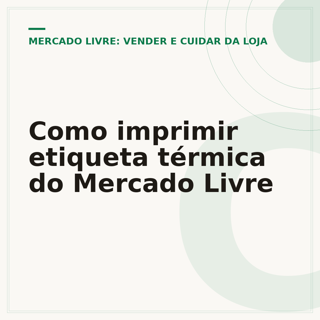 Como imprimir etiqueta térmica do Mercado Livre