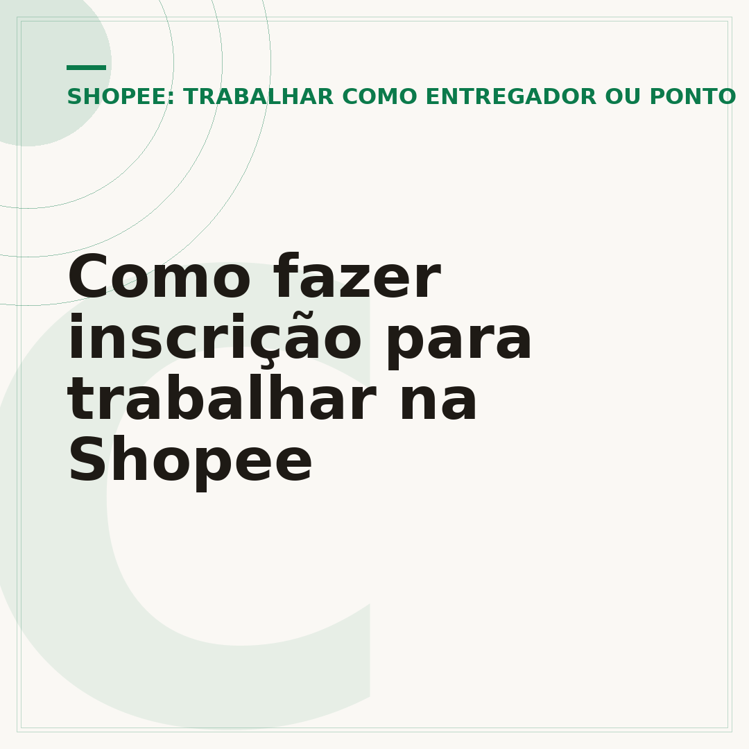 Como fazer inscrição para trabalhar na Shopee
