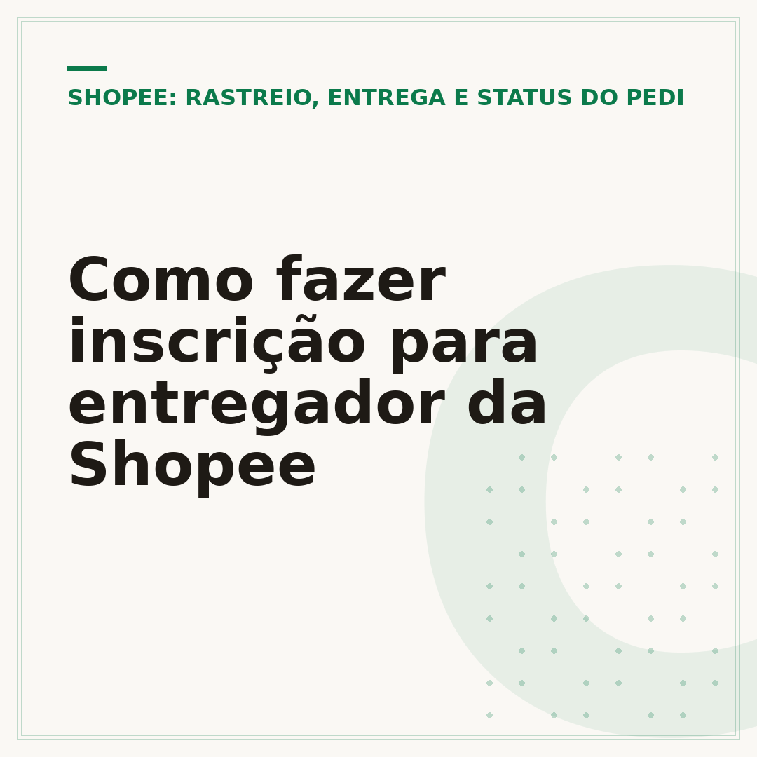 Como fazer inscrição para entregador da Shopee