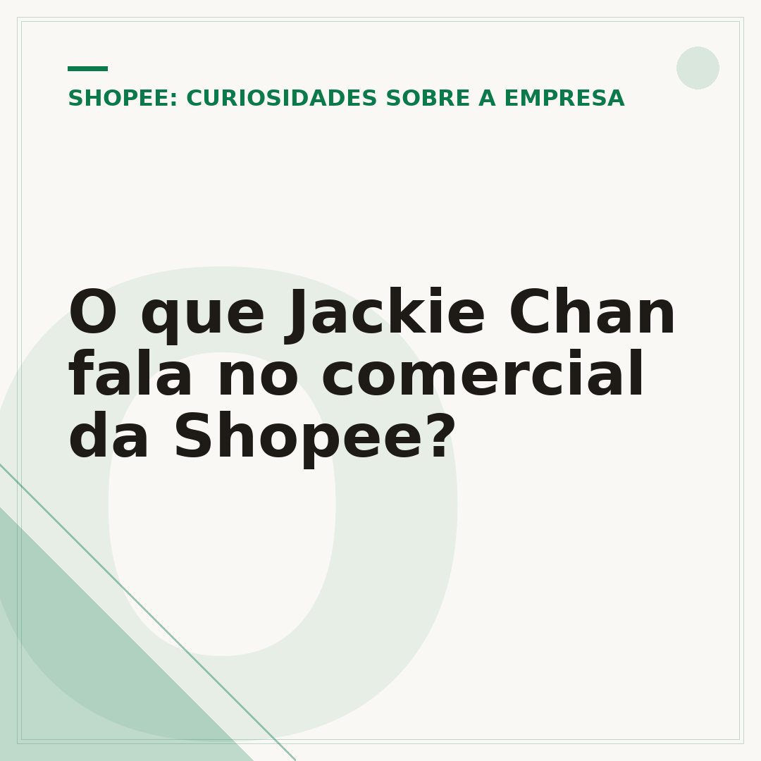 O que Jackie Chan fala no comercial da Shopee?