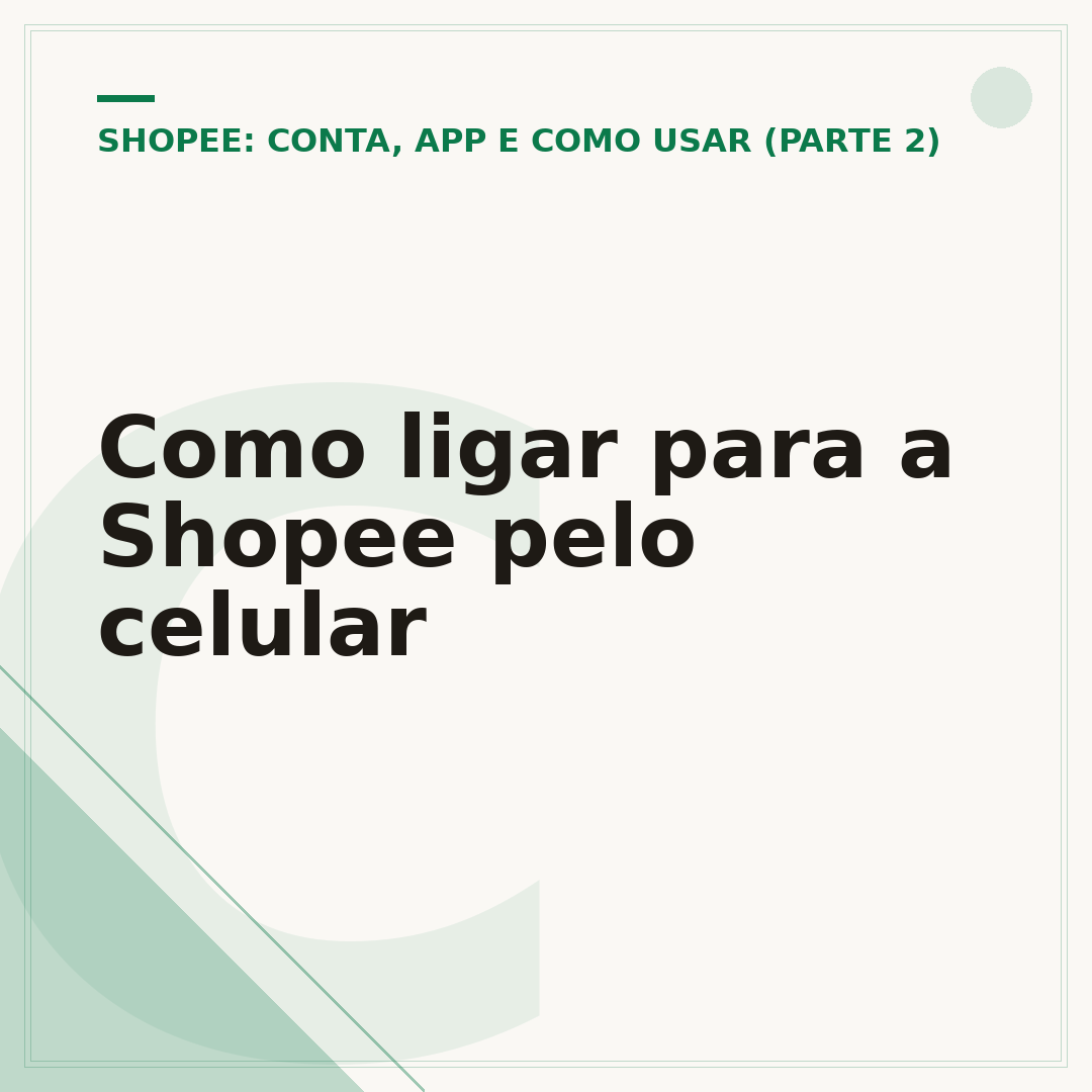 Como ligar para a Shopee pelo celular