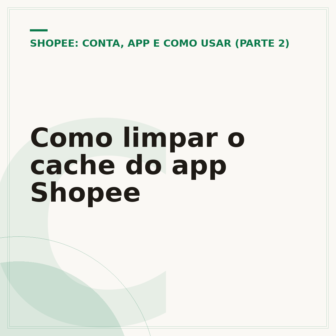 Como limpar o cache do app Shopee