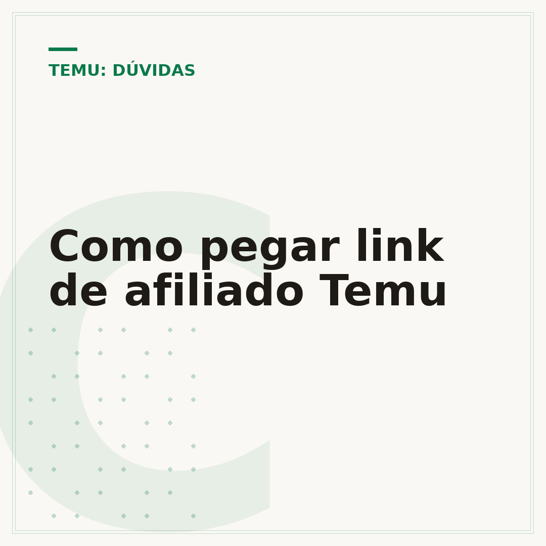 Como pegar link de afiliado Temu