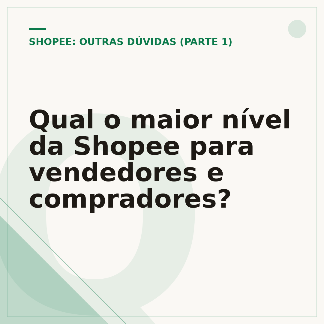 Qual o maior nível da Shopee para vendedores e compradores?