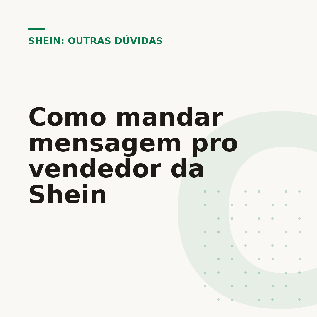 Como mandar mensagem pro vendedor da Shein