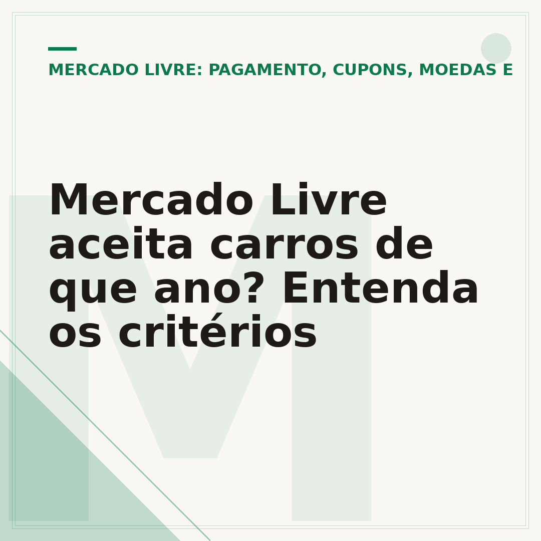 Mercado Livre aceita carros de que ano? Entenda os critérios