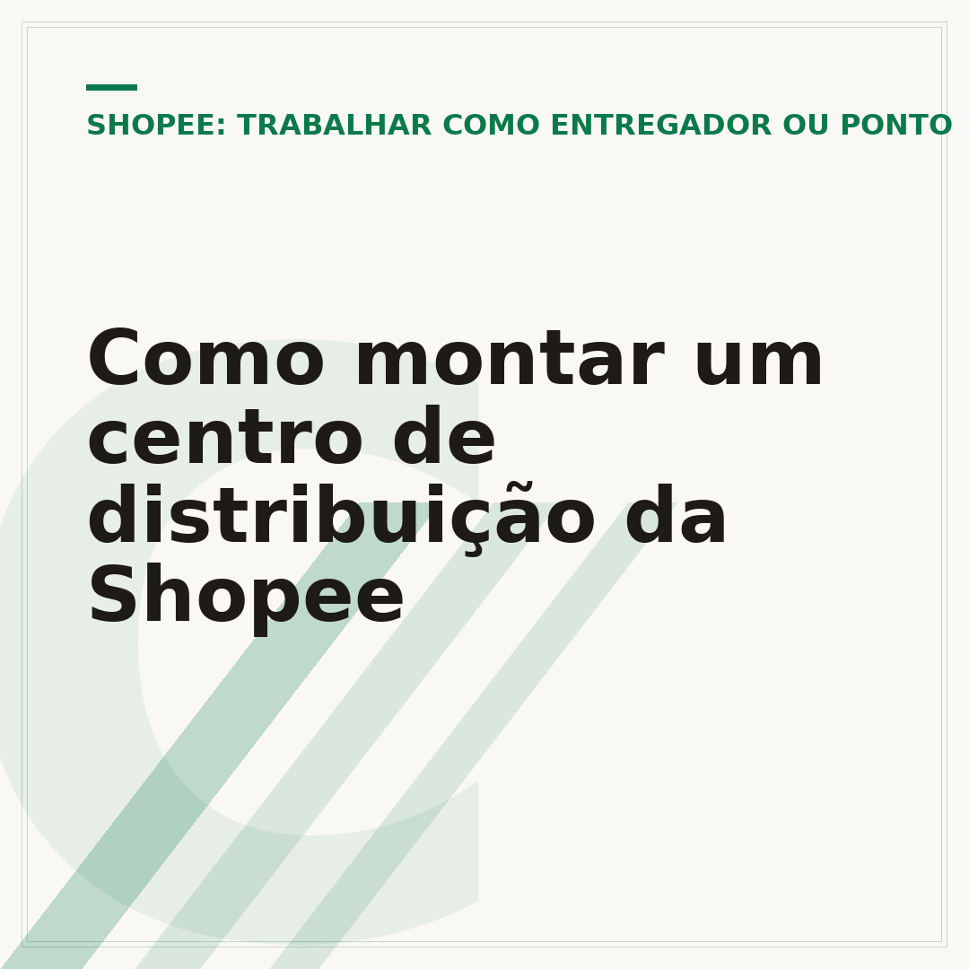 Como montar um centro de distribuição da Shopee