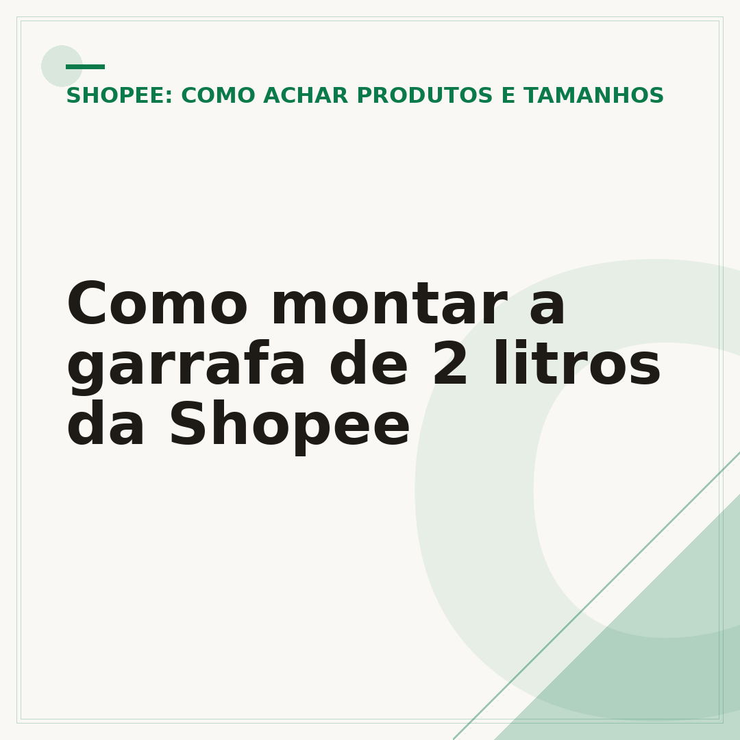 Como montar a garrafa de 2 litros da Shopee