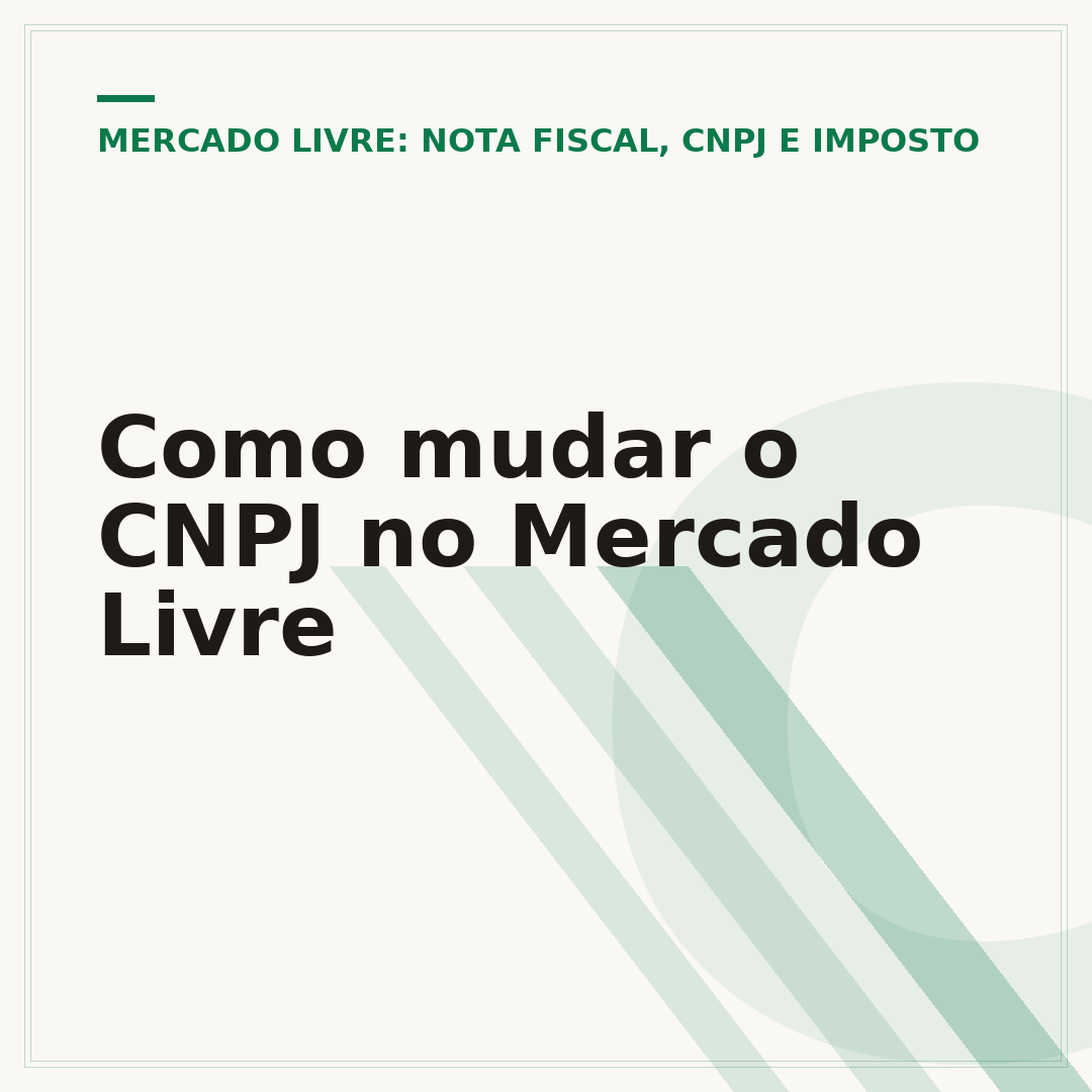 Como mudar o CNPJ no Mercado Livre