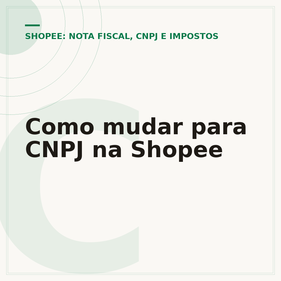 Como mudar para CNPJ na Shopee