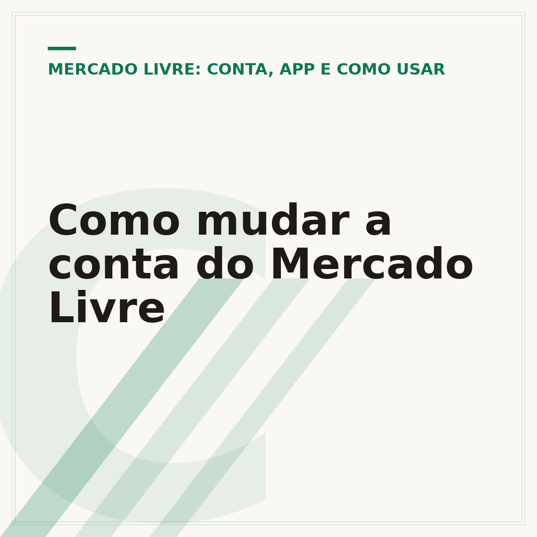 Como mudar a conta do Mercado Livre