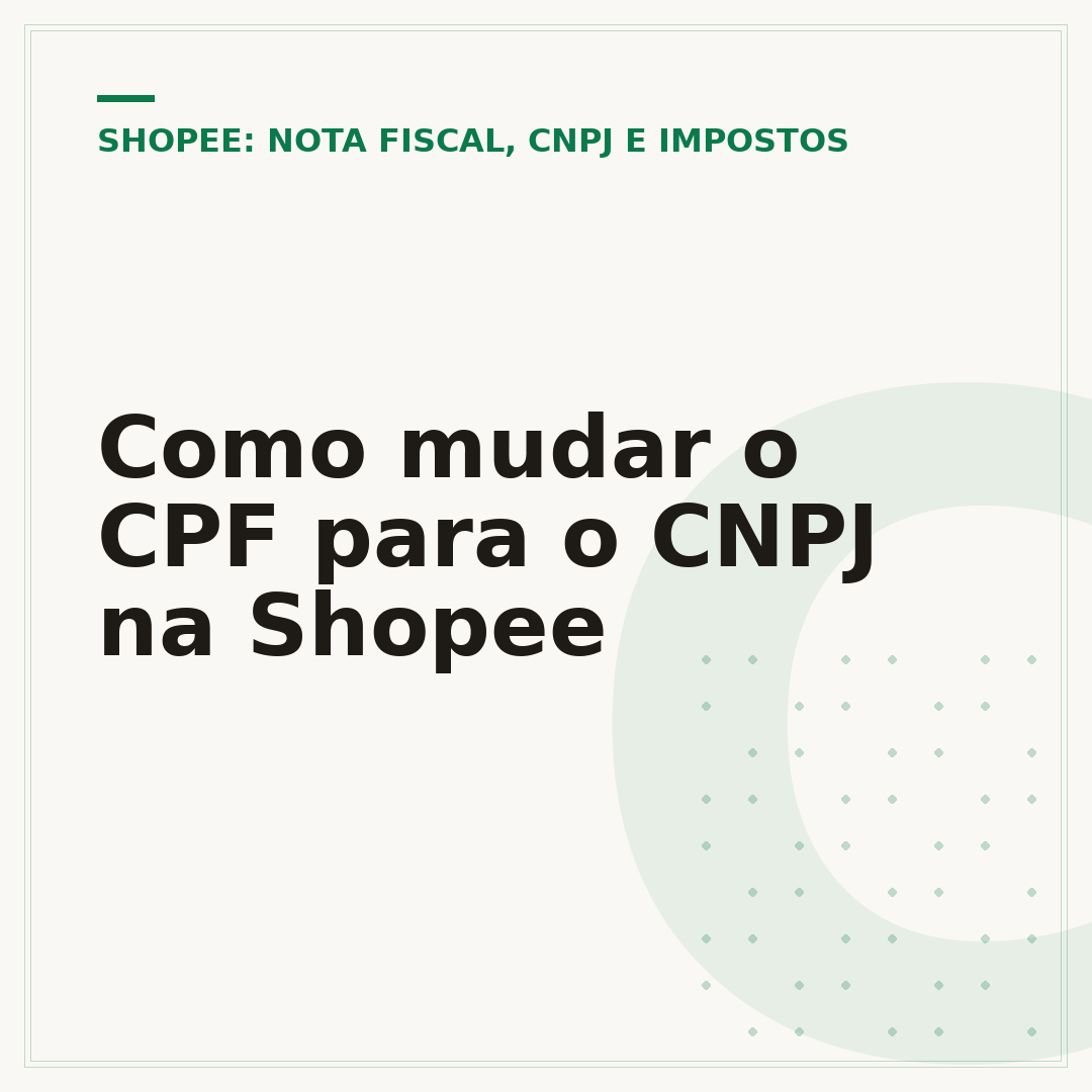 Como mudar o CPF para o CNPJ na Shopee
