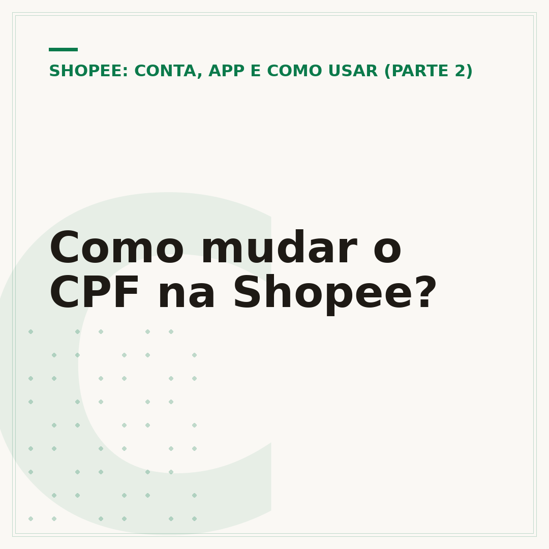 Como mudar o CPF na Shopee?