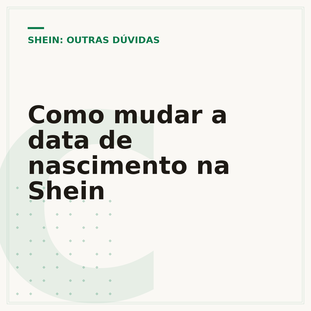 Como mudar a data de nascimento na Shein