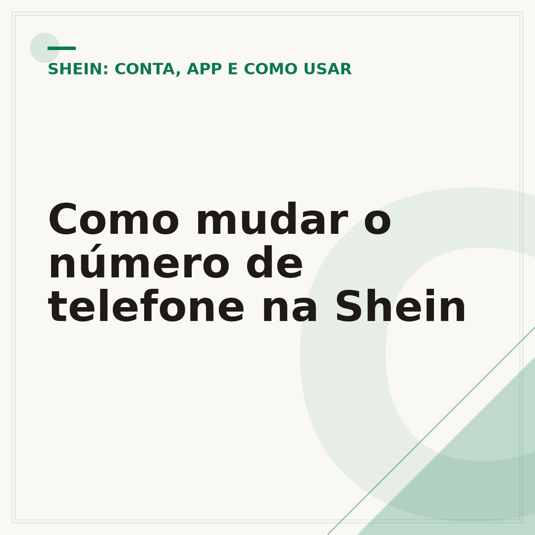 Como mudar o número de telefone na Shein
