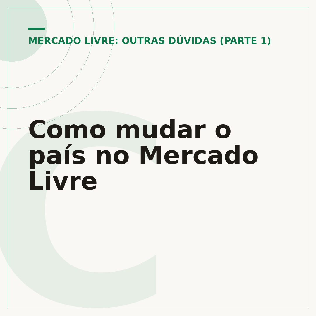 Como mudar o país no Mercado Livre