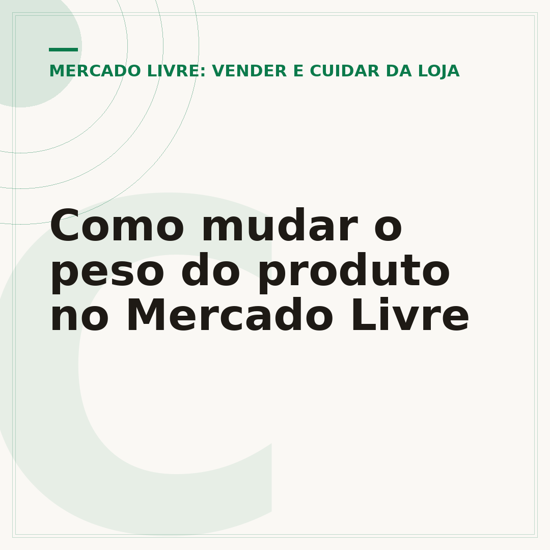 Como mudar o peso do produto no Mercado Livre