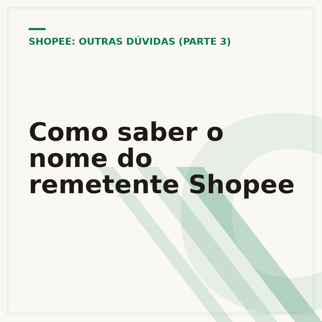 Como saber o nome do remetente Shopee