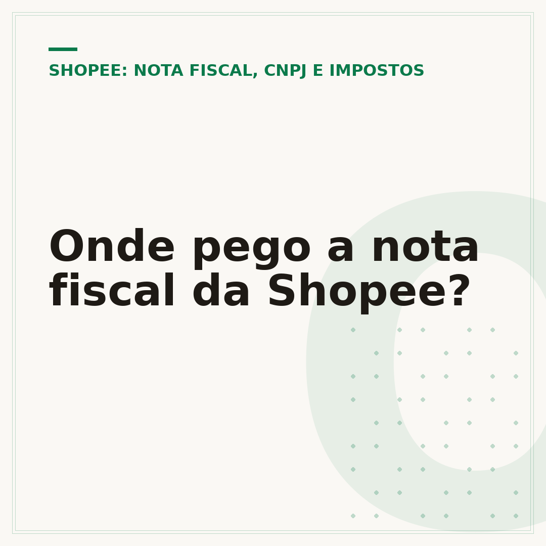 Onde pego a nota fiscal da Shopee?