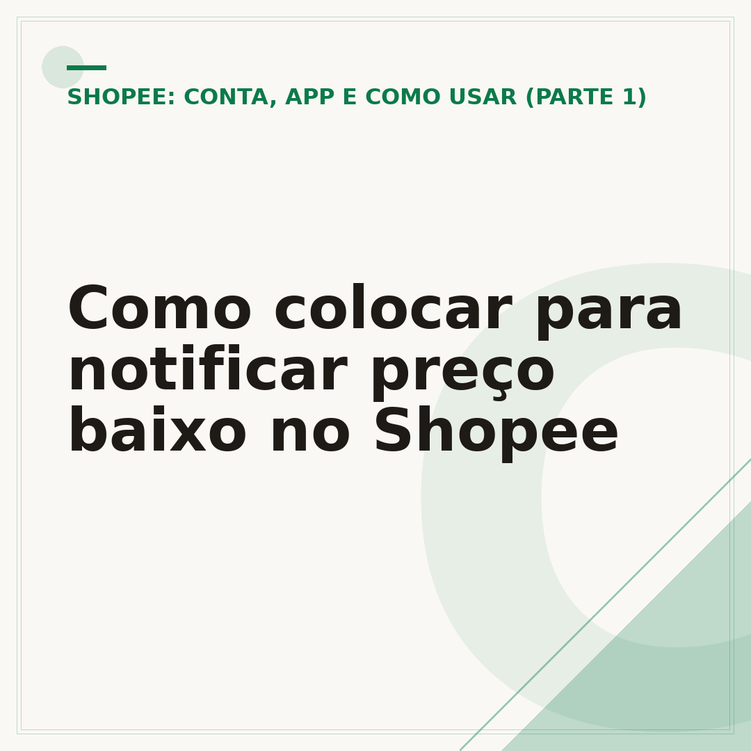 Como colocar para notificar preço baixo no Shopee