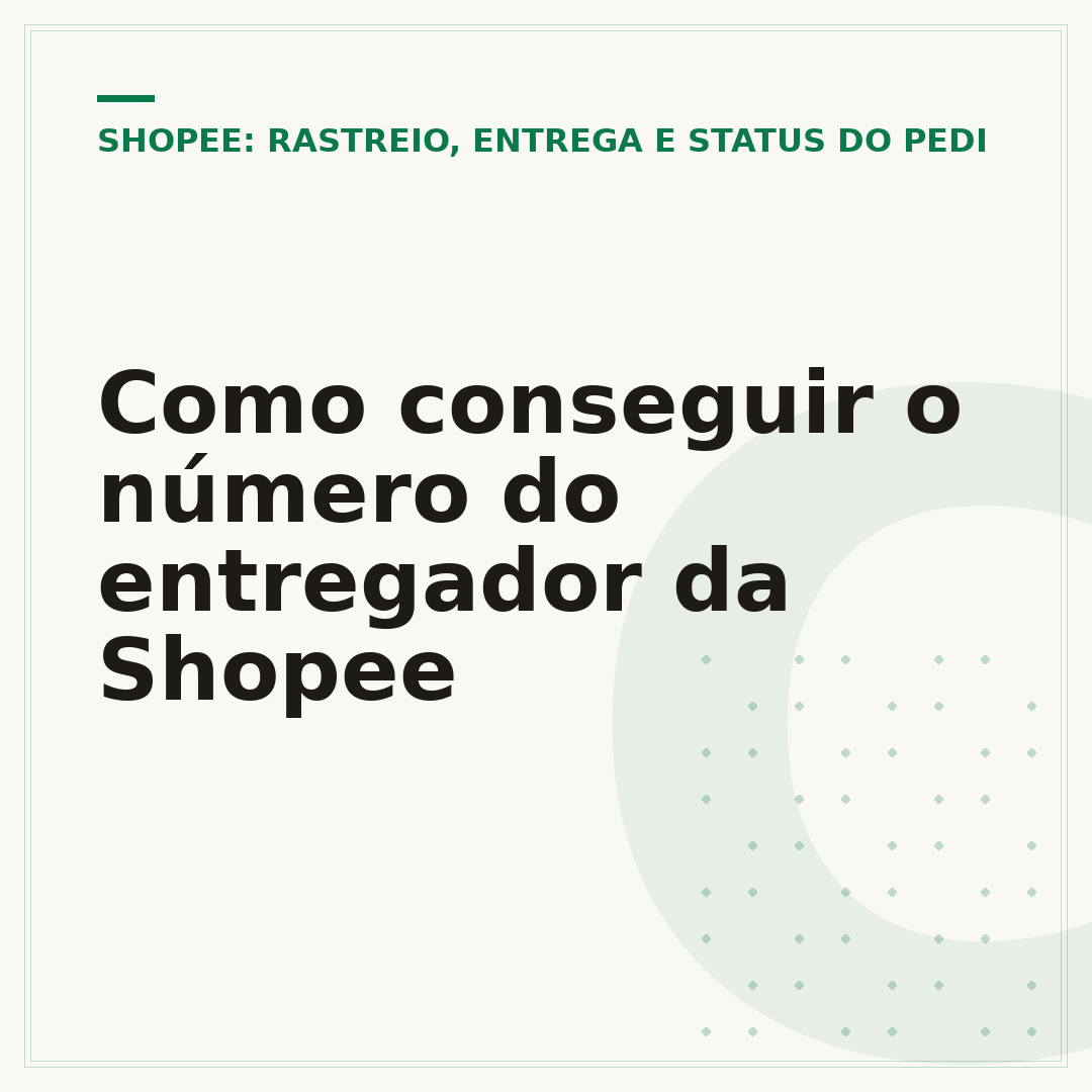 Como conseguir o número do entregador da Shopee