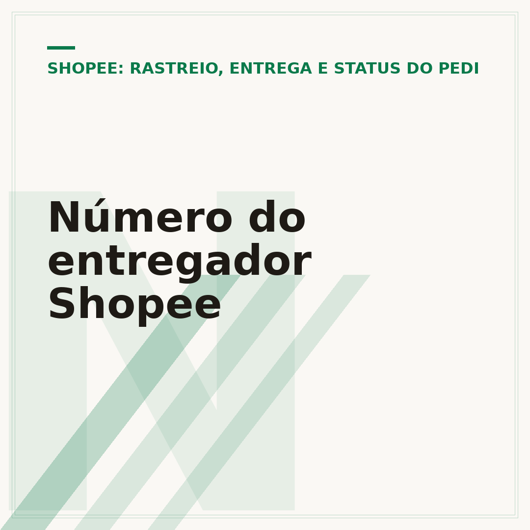 Número do entregador Shopee