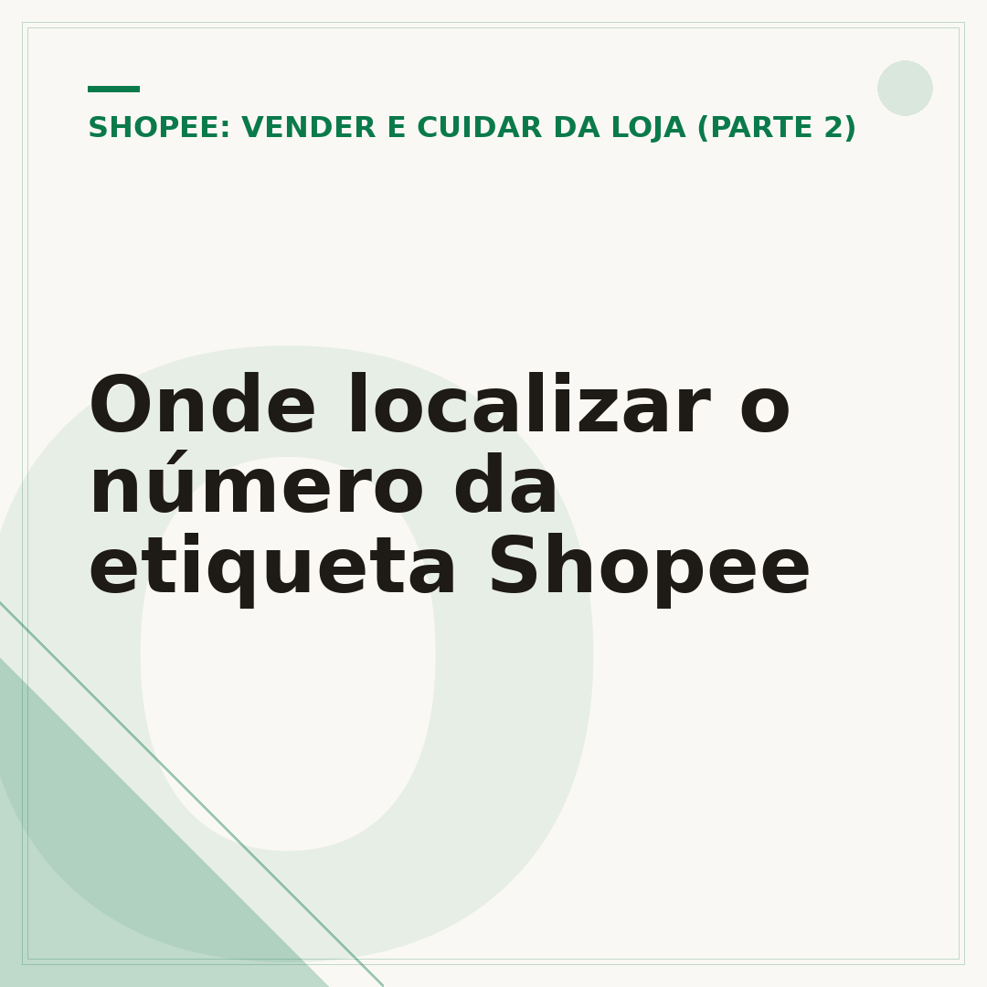 Onde localizar o número da etiqueta Shopee