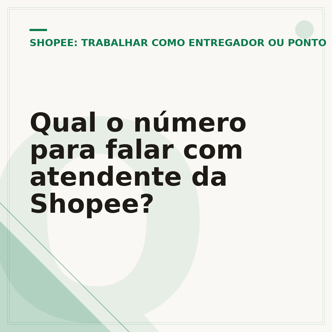 Qual o número para falar com atendente da Shopee?