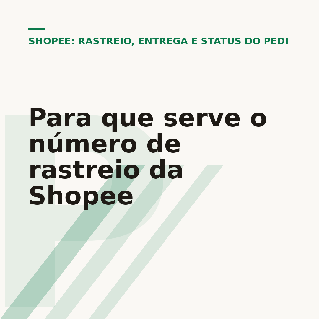 Para que serve o número de rastreio da Shopee