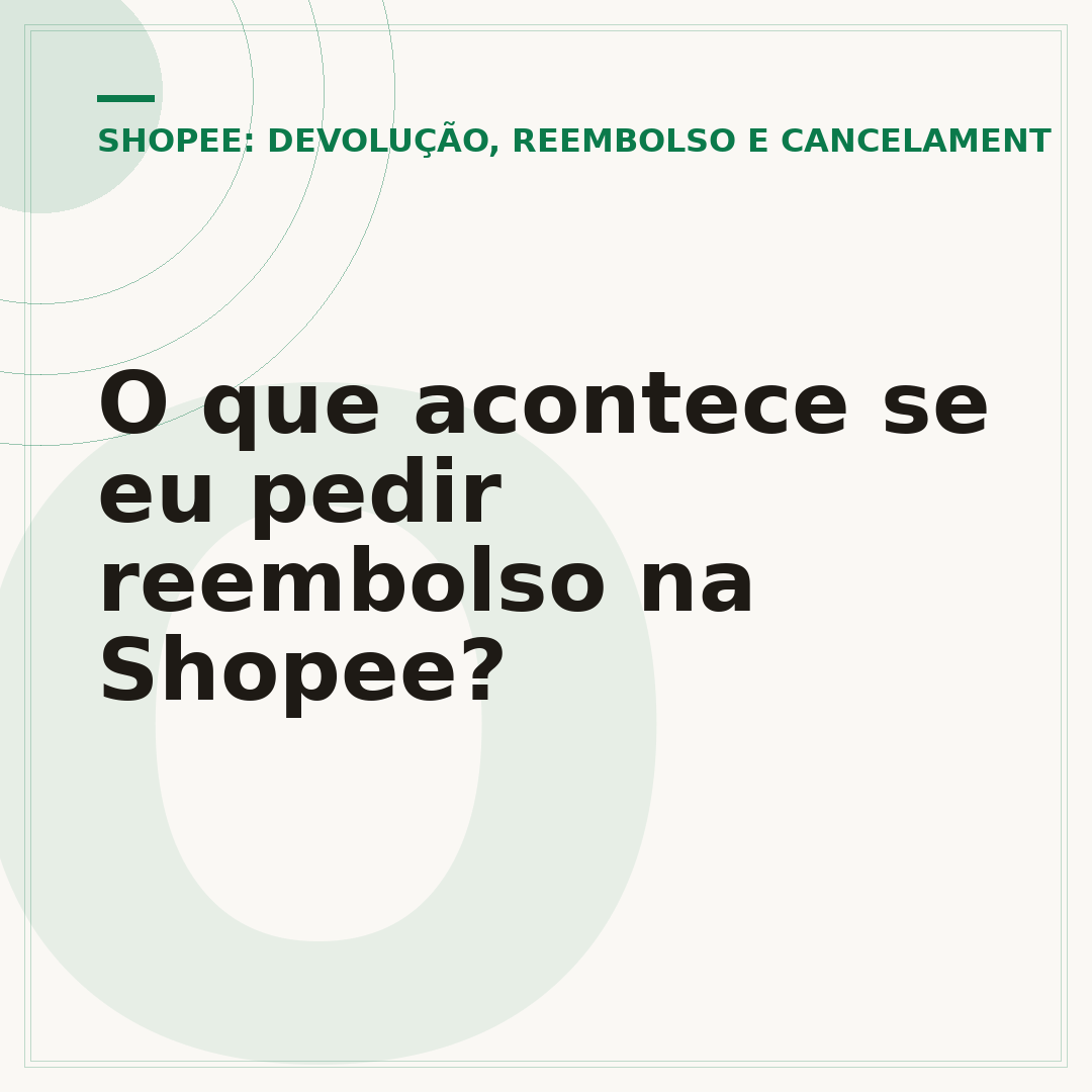 O que acontece se eu pedir reembolso na Shopee?