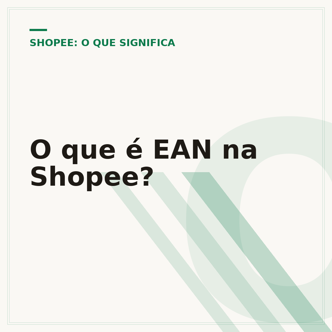 O que é EAN na Shopee?