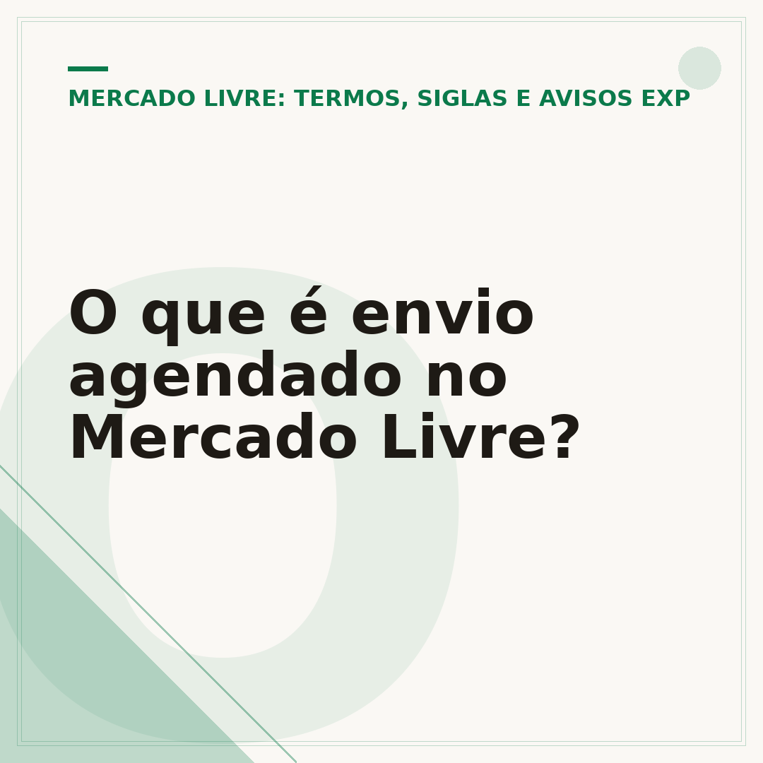 O que é envio agendado no Mercado Livre?