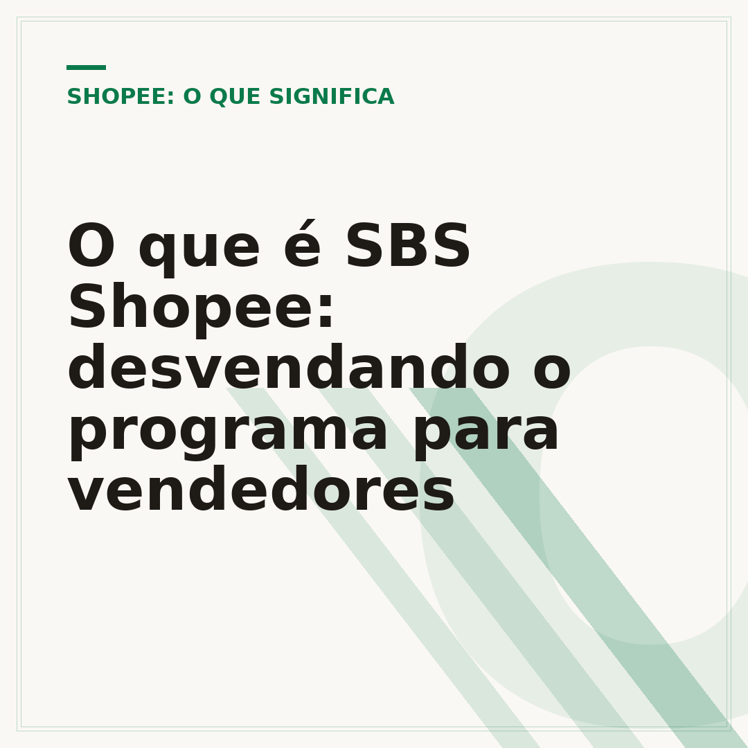 O que é SBS Shopee: desvendando o programa para vendedores
