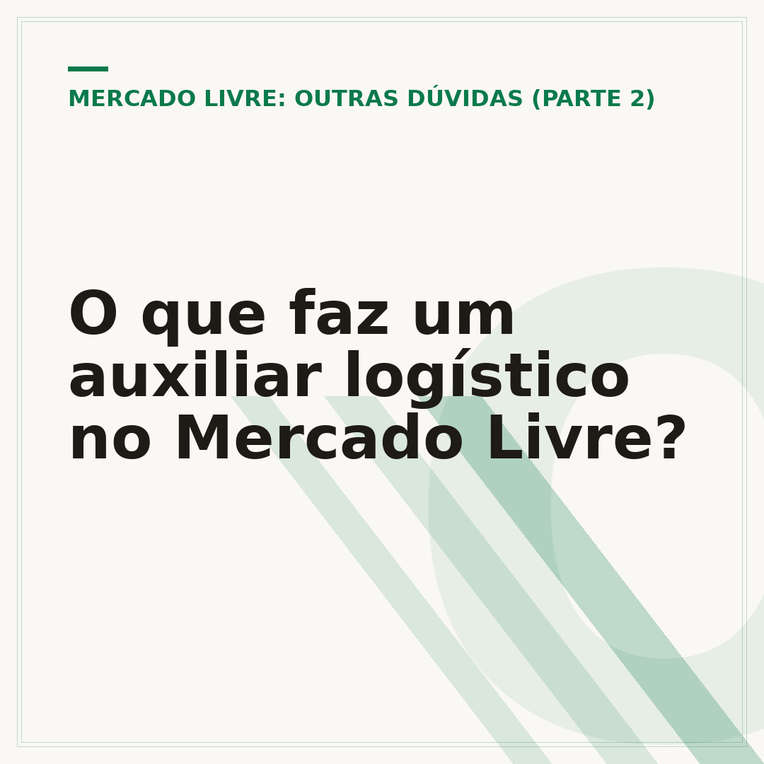 O que faz um auxiliar logístico no Mercado Livre?