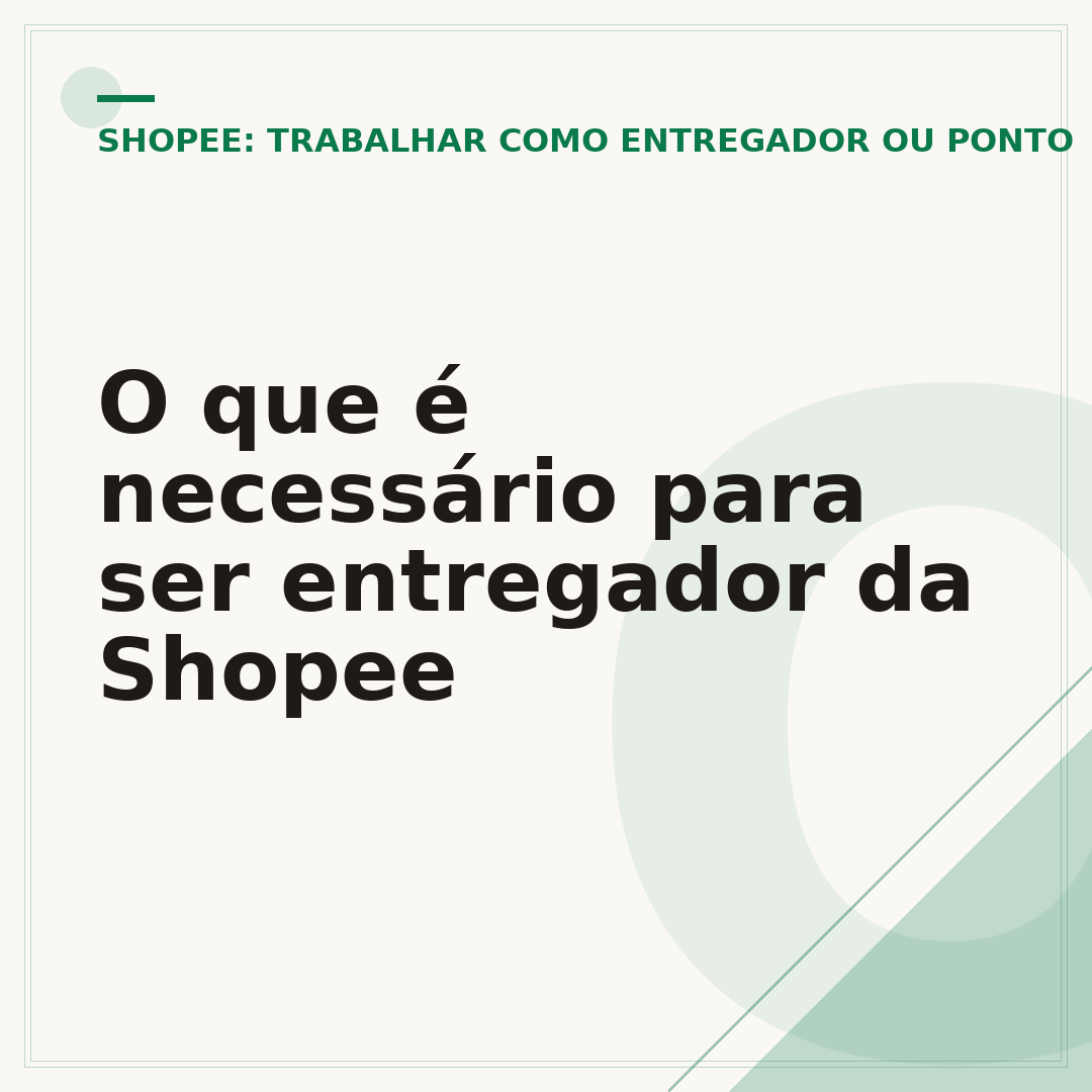 O que é necessário para ser entregador da Shopee