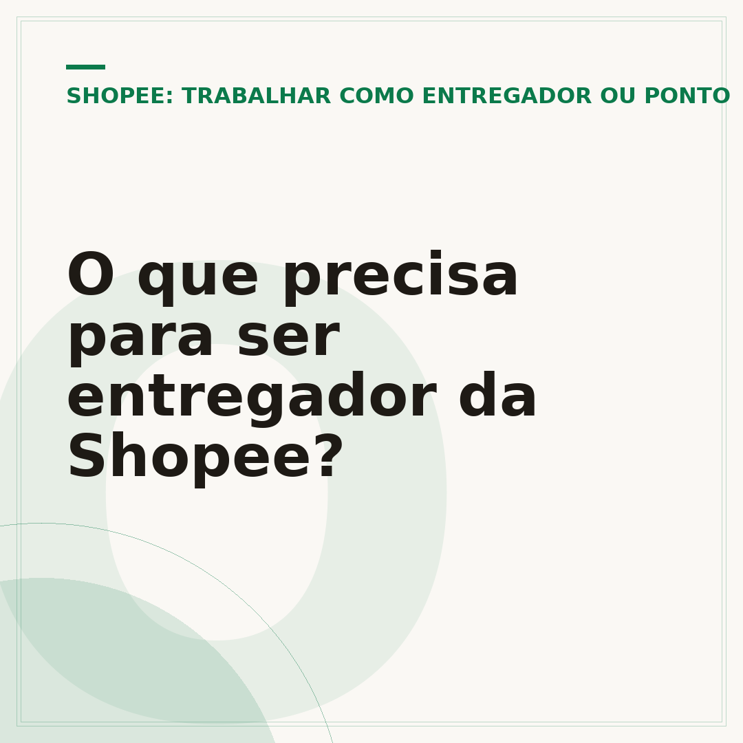 O que precisa para ser entregador da Shopee?