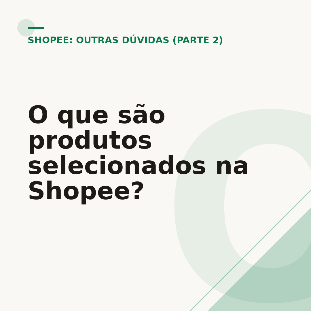 O que são produtos selecionados na Shopee?
