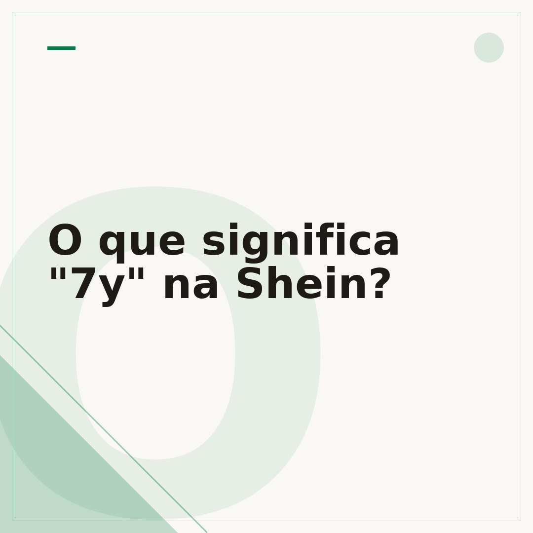 O que significa "7y" na Shein?