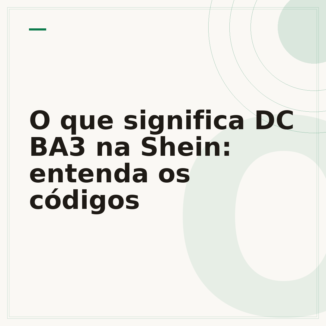 O que significa DC BA3 na Shein: entenda os códigos