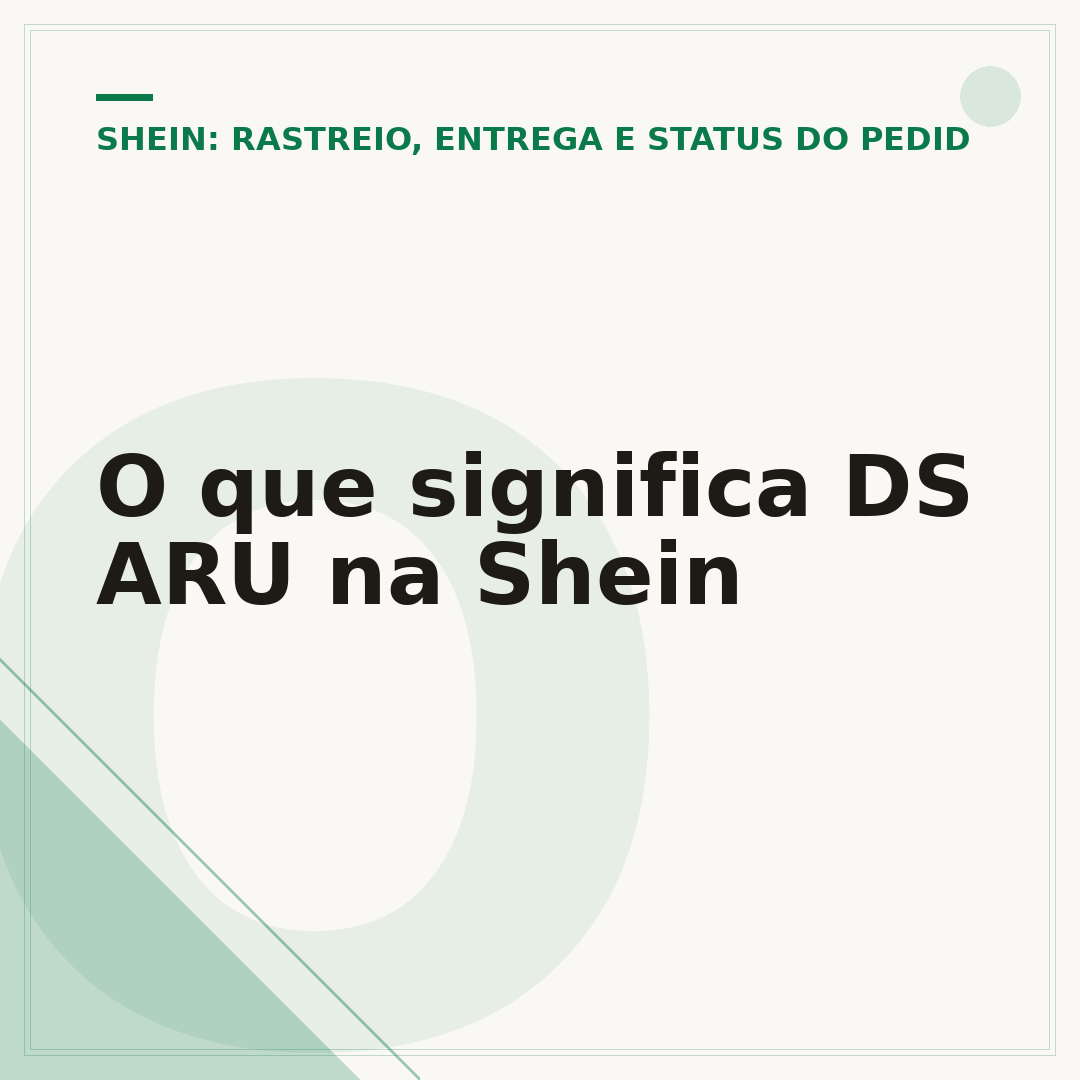 O que significa DS ARU na Shein