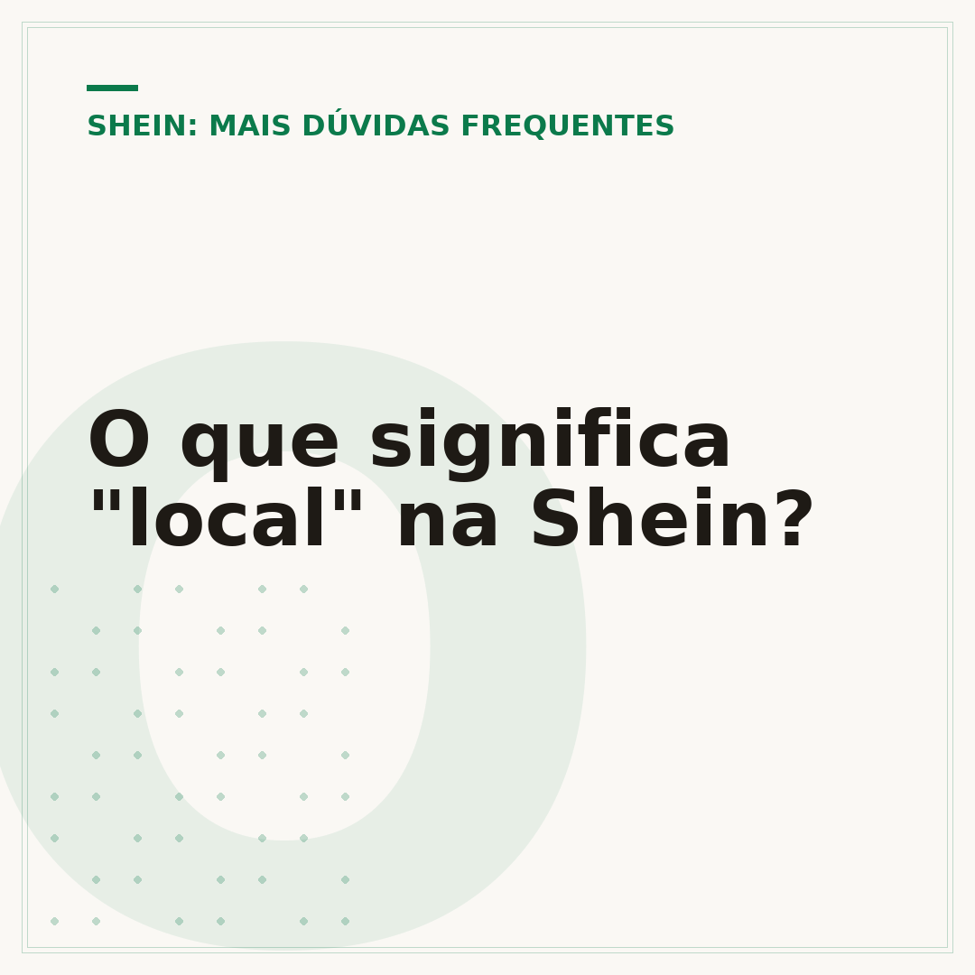 O que significa "local" na Shein?