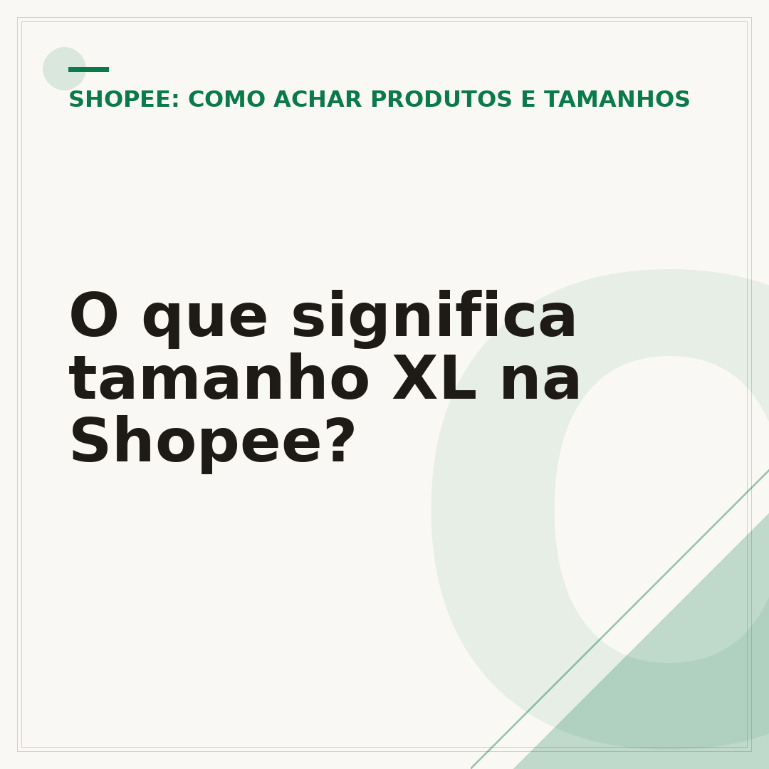 O que significa tamanho XL na Shopee?